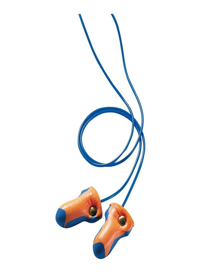 Howard Leight by Honeywell LT-30 Hundred-Pair 32NRR Laser Trak Corded Single-Use Earplugs - Orange/Blue - Image 1